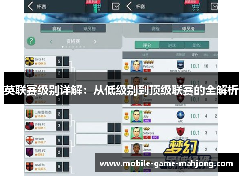 英联赛级别详解：从低级别到顶级联赛的全解析